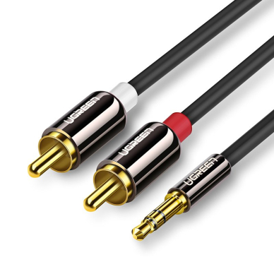 Ugreen 3,5 mm mini jack - 2RCA aucio kabelis 3m juodas (10590)