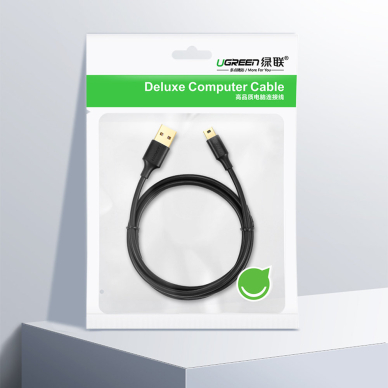 Ugreen 5 pin gold-plated USB cable - mini USB 0.5m black (US132) 8