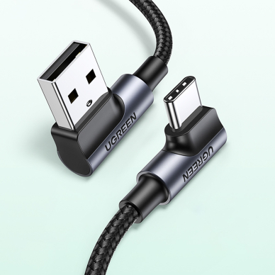 Ugreen 90° angled cable USB C - USB 2.0 480Mbps 3A 3m black (US176) 11