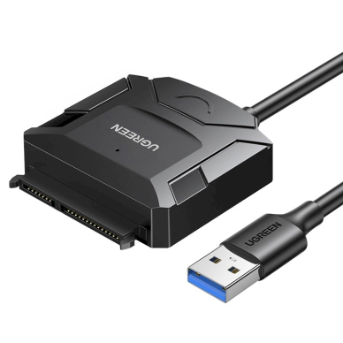 ugreen adapter Kabelis skirta 2.5'' / 3.5'' drive (USB-A 3.0 - SATA) Juodas (CR108)