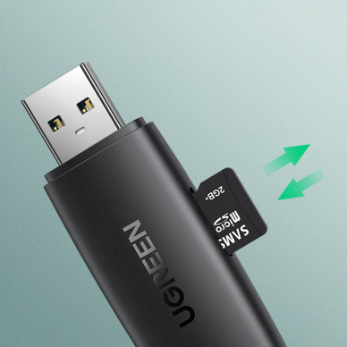 Ugreen adapter SD / micro SD card reader (USB-A / USB-C) black (CM304) 3