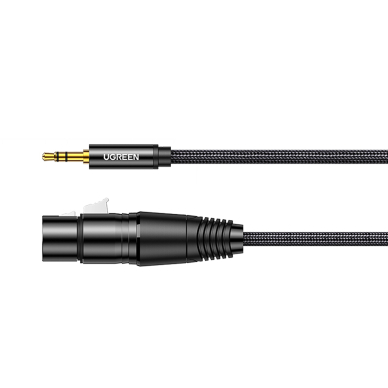 Ugreen audio cable 3.5mm mini jack (male) - XLR (female) 1m black (AV182) 1