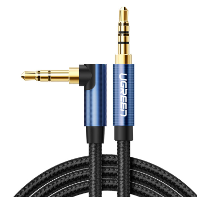 Ugreen audio cable AUX angled minijack 3.5 mm 2m blue (AV112)