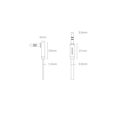 Ugreen AUX 3,5 mm mini jack Plokščio Kampo Kabelis 0,5 m Juodas (AV119 10596) 11