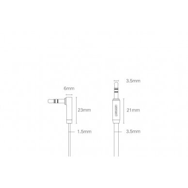 Audio adapteris Ugreen AUX 3,5 mm mini 3m sidabrinis (10728) 13