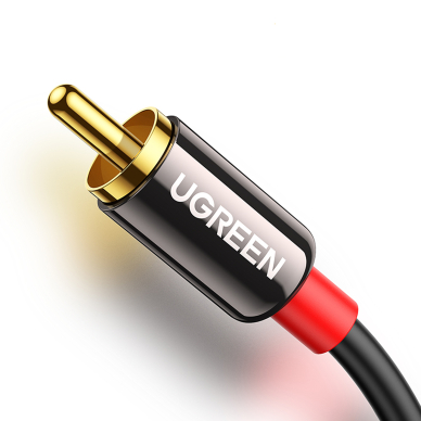 Ugreen cable audio cable 3.5 mm mini jack - 2RCA 5m Juodas (AV116) 2