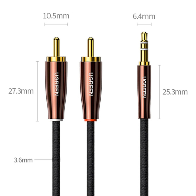 Ugreen cable audio cable 3.5 mm mini jack (male) - 2RCA (male) 2m copper (AV170) 14