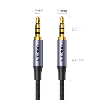 Audio adapteris Ugreen AUX mini jack 3.5mm (male) - 3.5mm mini jack (male) 2m Juodas (AV183) 16