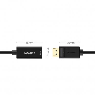 Ugreen Cable Cable from DisplayPort (Male) to HDMI (Female) (Unidirectional) 1080P 60Hz 12bit Juodas (40362) 10