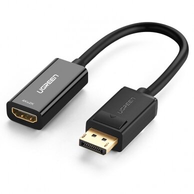 Ugreen Cable Cable from DisplayPort (Male) to HDMI (Female) (Unidirectional) 1080P 60Hz 12bit Juodas (40362)