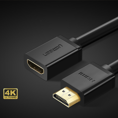 Ugreen cable HDMI (male) - HDMI (female) 2.0 4K 1m black (HD107) 2