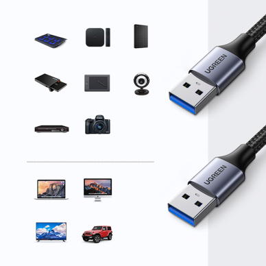 Ugreen cable USB cable - USB 3.0 5Gb/s 2m Pilkas (US373) 1