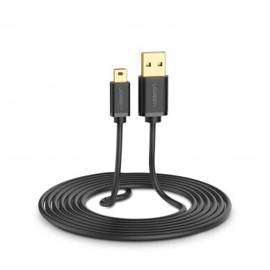 Ugreen cable USB - mini USB cable 480 Mbps 1 m black (US132 10355) 12