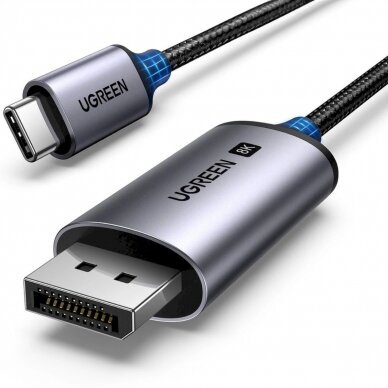 Ugreen CM556 KabelisUSB-C DisplayPort 8K connectors, 3 m long - pilkas