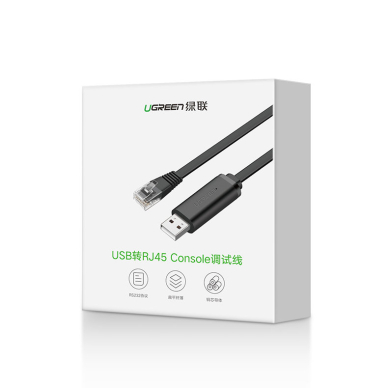 Kabelis Konsolei Ugreen USB - Ethernet RJ45 1,5m Juodas (CM204) 4