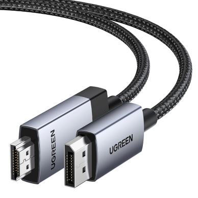 Ugreen DP119 DisplayPort / HDMI 4K 60Hz Kabelis 1m - pilkas 1