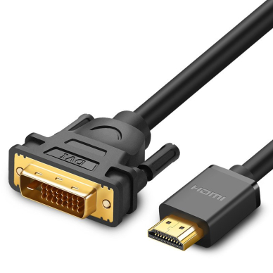 Ugreen DVI 24+1 pin (male) - HDMI (male) FHD cable adapter 60 Hz 1,5 m Juodas (HD106 11150)