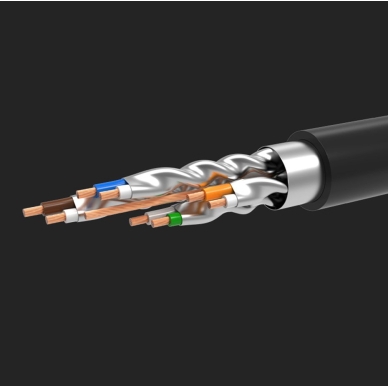 Ugreen Ethernet patchcord kabelis RJ45 Cat 7 STP LAN 10Gbps 2m juodas (11269) (ctz220) 9