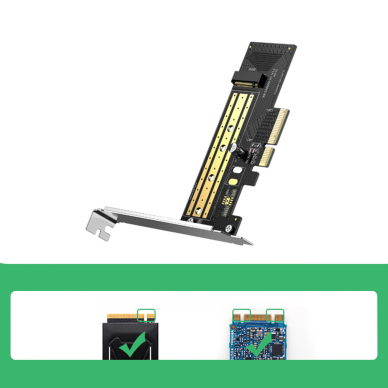 Ugreen expansion card adapter PCIe 3.0 x4 to M.2 NVMe drive Juodas (CM302) 4