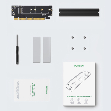 Ugreen expansion card adapter PCIe 4.0 x16 to M.2 NVMe M-Key Juodas (CM465) 6