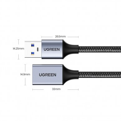 Adapteris Ugreen extension cord USB (male) - USB (female) 3.0 5Gb/s 2m Pilkas (US115) 13