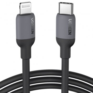 Greito Įkrovimo Kabelis Ugreen fast charging USB Type C - Lightning cable (MFI certificate) C94 chip Power Delivery 1 m Juodas (US387 20304)