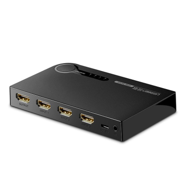 HDMI Kabelis Ugreen - 3x HDMI splitter switch 3D 4K 7,5 Gbps 36 bit per channel Juodas (40234)