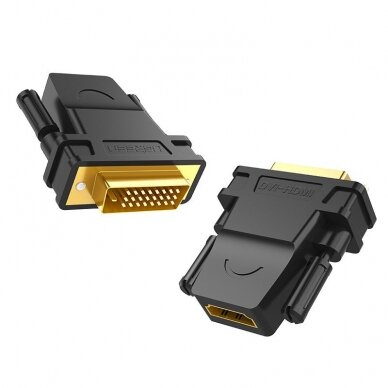 Ugreen HDMI (female) - DVI 24+1 (male) adapter FHD 60 Hz black (20124)