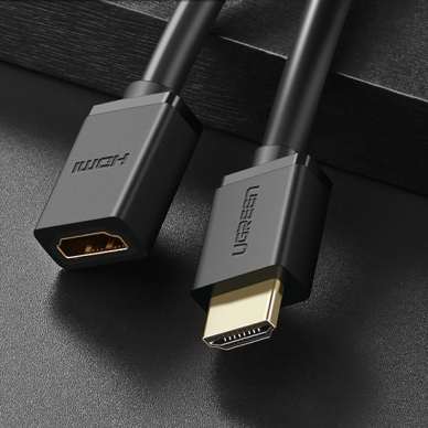 HDMI Kabelis Adapteris Ugreen (female) - HDMI (male) 4K 10,2 Gbps 340 Mhz audio ethernet 0,5 m Juodas (HD107 10140) 14