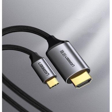 HDMI Kabelis Ugreen - USB Type C cable 4K 60 Hz 1,5 m Juodas and gray (MM142 50570) 9