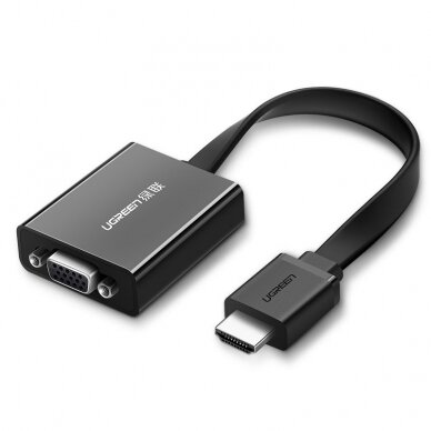 HDMI Kabelis Ugreen - VGA micro USB / audio 3,5 mm mini jack adapter juodas (40248)