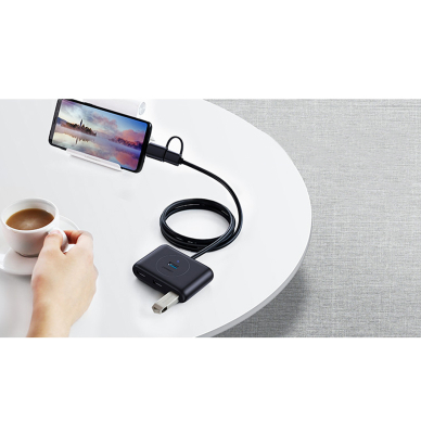 Ugreen HUB 4in1 USB-C - 4xUSB 3.0 5Gb/s 1m black (CR113) 3