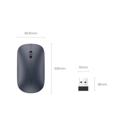 Kompiuterinė pelė Ugreen MU001 Portable Wireless Mouse Juoda 7