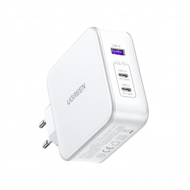 Ugreen Nexode CD289 GaN network charger USB-A/2xUSB-C 140W + USB-C - USB-C cable 1.5m - white 2