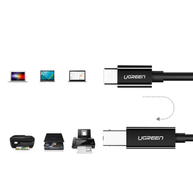 Ugreen printer cable USB-C - USB-B 480Mb/s 2m black (US241) 3