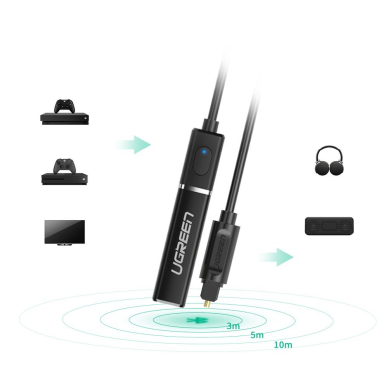 Ugreen transmitter Bluetooth 4.2 wireless audio adapter Toslink black (50213 CM150) 2