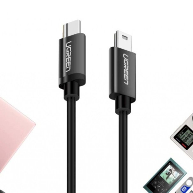 Ugreen US242 USB-C (male) / mini USB (male) Kabelis 1 m - Juodas 3