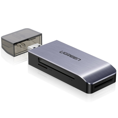 Ugreen USB 3.0 SD / micro SD kortelės skaitytuvas pilkas (50541) 4