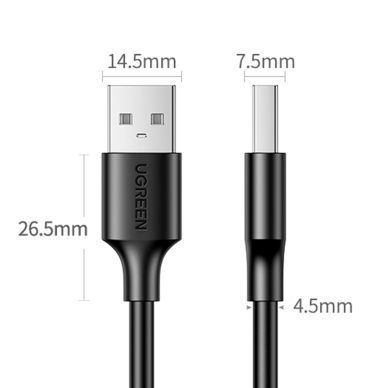 Ugreen USB cable - USB 2.0 480Mb/s 0.25m Juodas (US102) 12