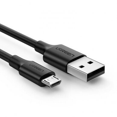 USB Kabelis Ugreen - micro USB data charging cable2,4 A 480 Mbps 1,5 m Juodas (US289 60137) 1