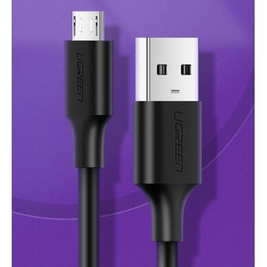 USB Kabelis Ugreen - micro USB data charging cable2,4 A 480 Mbps 1,5 m Juodas (US289 60137) 12