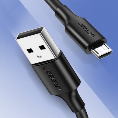 USB Kabelis Ugreen - micro USB data charging cable2,4 A 480 Mbps 1,5 m Juodas (US289 60137) 2