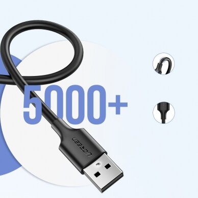 USB Kabelis Ugreen - micro USB data charging cable2,4 A 480 Mbps 1,5 m Juodas (US289 60137) 7