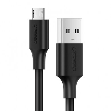 USB Kabelis Ugreen - micro USB data charging cable2,4 A 480 Mbps 1,5 m Juodas (US289 60137)