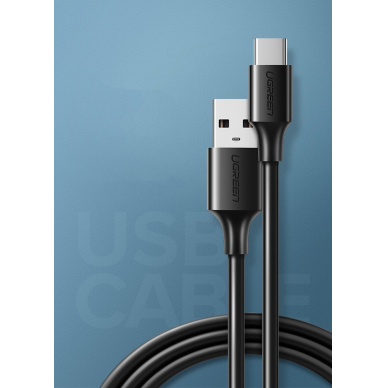 Ugreen USB - USB Type C Kabelis 480 Mbps 3 A 1,5 m Juodas (US287 60117) 1