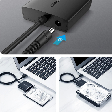 ugreen USB3.0 adapter skirta 2.5'' / 3.5'' SATA disk Juodas (CM257) 6