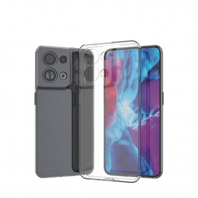 Dėklas Ultra Clear 0.5mm case for Oppo Reno 8 Pro Skaidrus 3