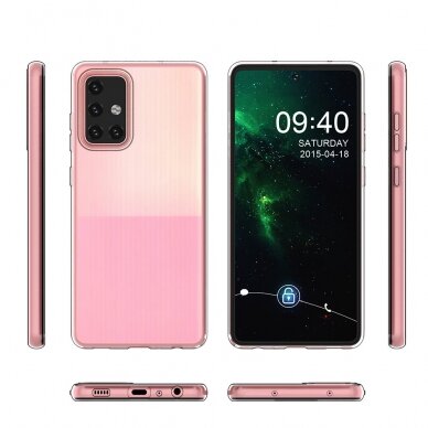 Dėklas Ultra Clear 0.5mm Case Gel TPU Samsung Galaxy A72 skaidrus 3