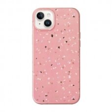 Dėklas UNIQ etui Coehl Terrazzo iPhone 14 Plus Rožinis