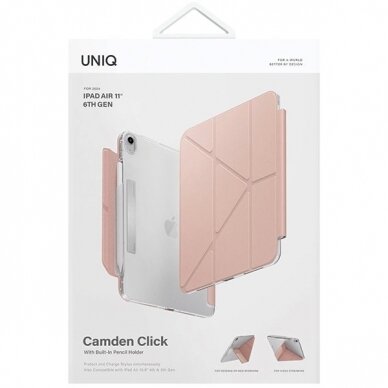 Uniq Camden Click Dėklas iPad Air 11 2024 - Rožinis 9